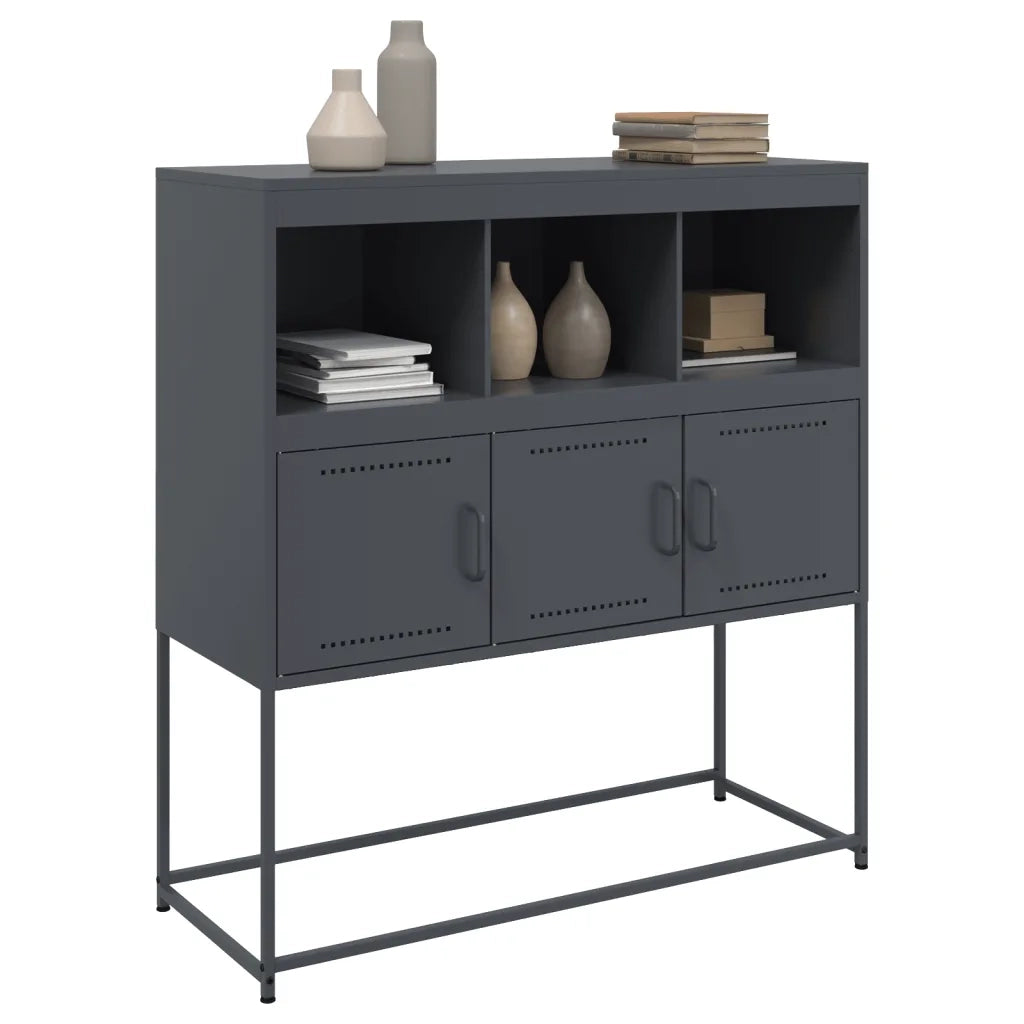 Credenza Antracite 100,5x39x107 cm in Acciaio 846592