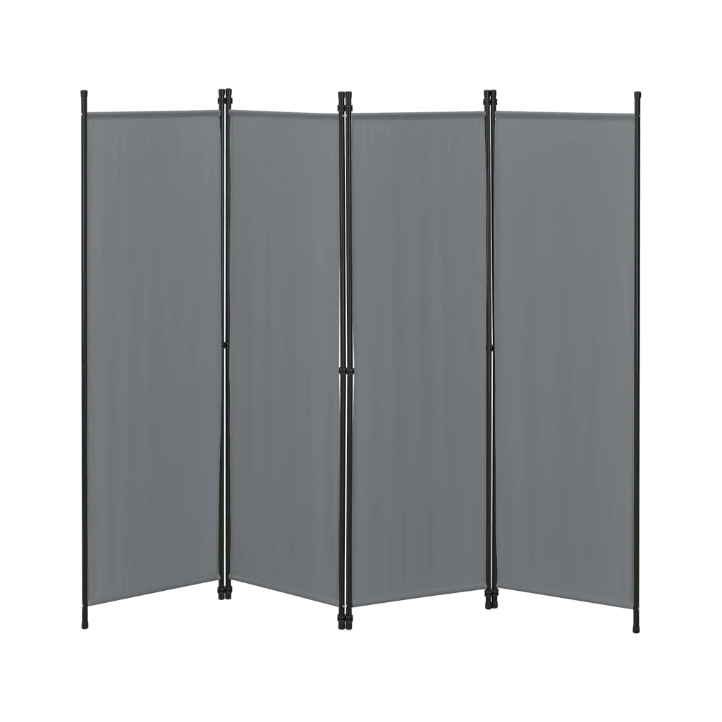 Schermo divisorio per la privacy a 4 pannelli 171 x 200 cm grigio scuro 03_0008060