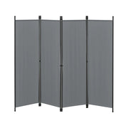 Schermo divisorio per la privacy a 4 pannelli 171 x 200 cm grigio scuro 03_0008060