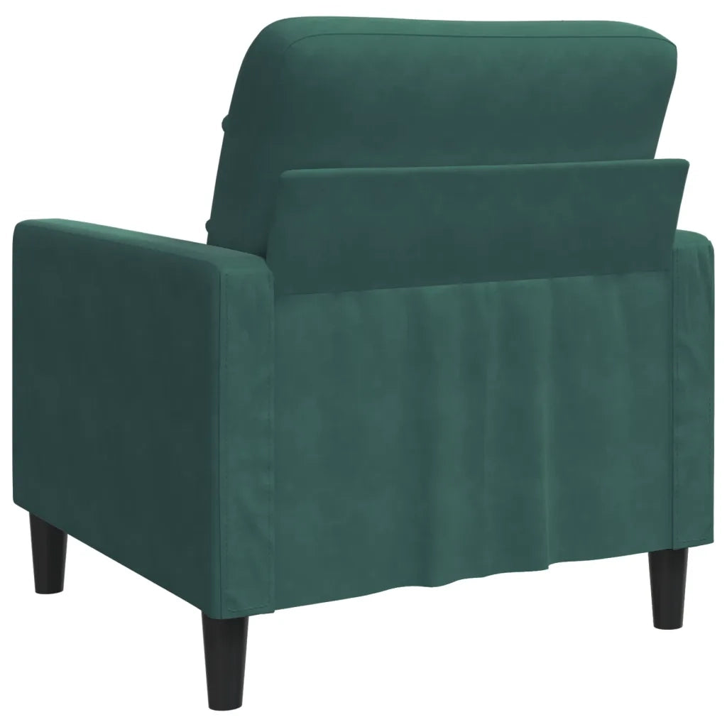 Divano Sedia-Poltrona Verde Scuro 60 cm Velluto 750806
