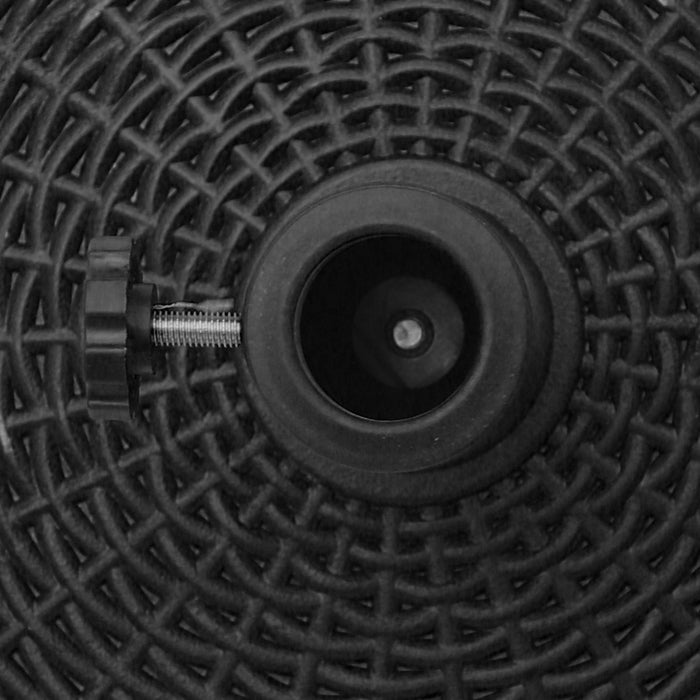 Base per Ombrellone da Giardino 25 Kg in Resina e Acciaio Nero Ø52x41 cm