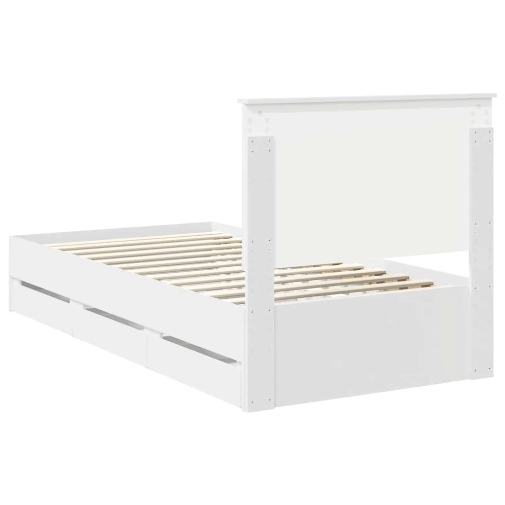 Struttura del letto Bianco 100 x 200 cm Legno Ingegnerizzato