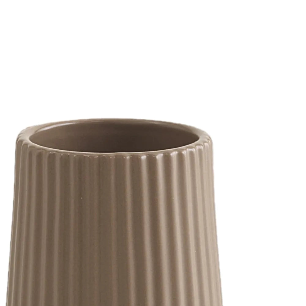 Portaspazzolini Gedy in ceramica tortora | Marika