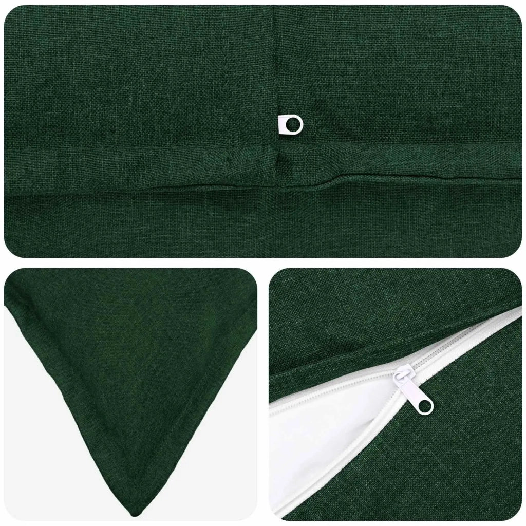 Federa 2 pcs HOUTEN Verde Scuro 40 x 145 cm Lino 917117