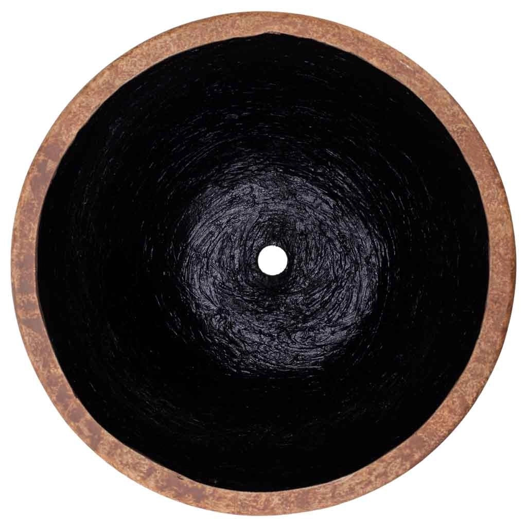 Vaso fibra di vetro marrone rossastro 33x33x33 cm