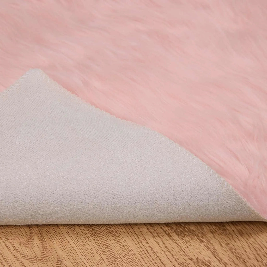Tappeto in finta TAFALLA Rosa 120 x 170 cm Poliestere 42021548