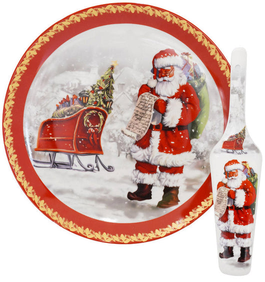 Set Piatto e Paletta di Natale in Ceramica