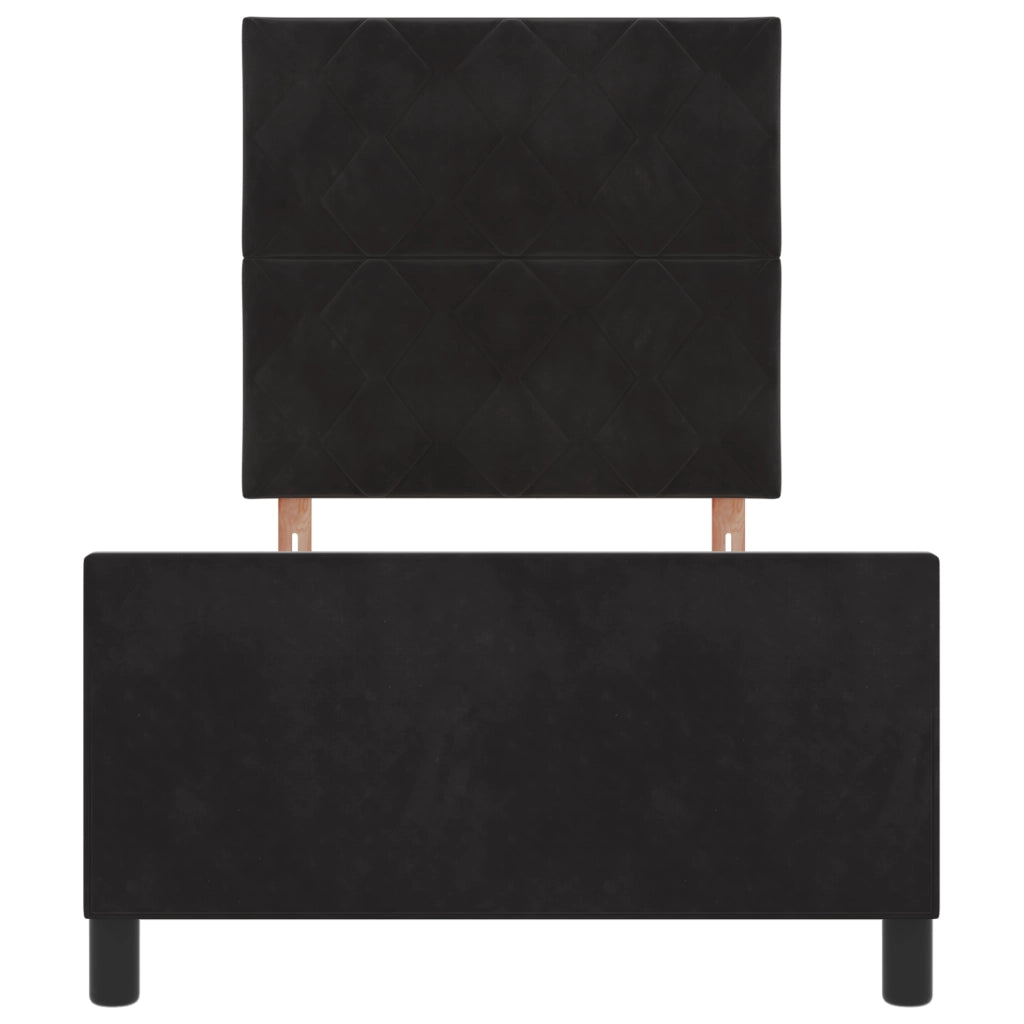 Struttura Letto  Nera 100x200 cm in Velluto