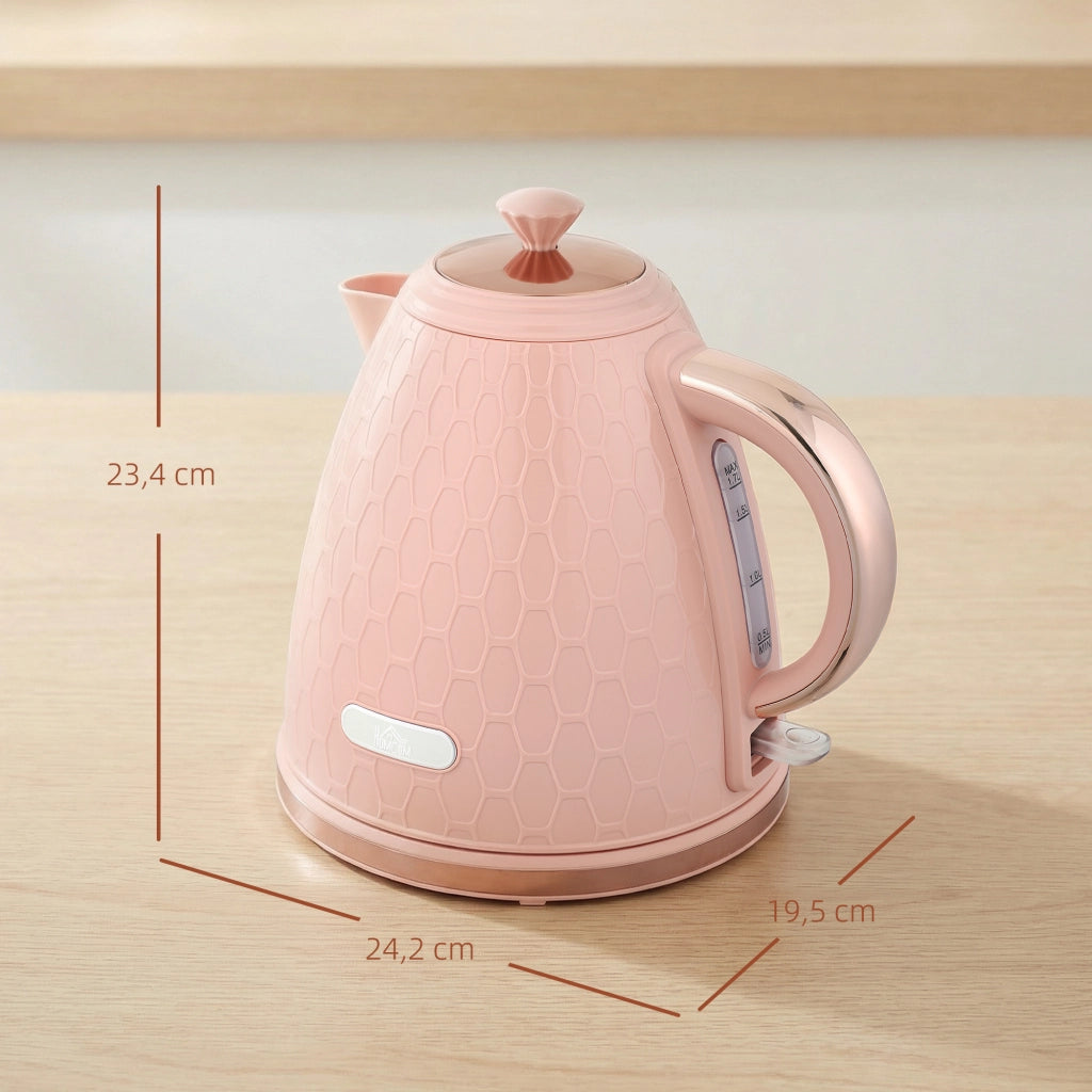 Bollitore Elettrico 1.7L ¨C zephmum ¨C 2200W, Rosa Chiaro