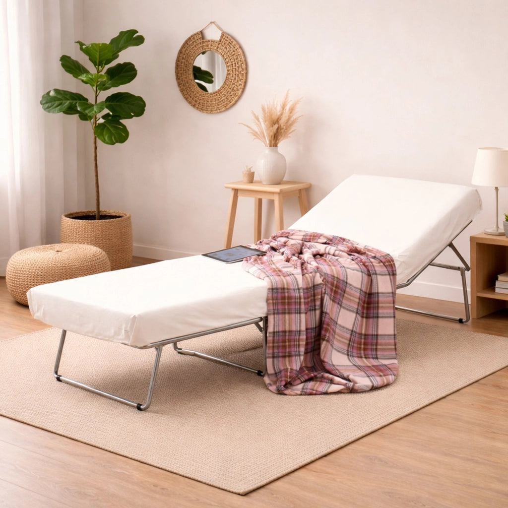 Letto pieghevole Abak, Pouf trasformabile in letto singolo, 100% Made in Italy, Pouf in tessuto da soggiorno, cm 80x80h45, Grigio