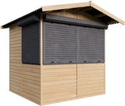 TIMBELA M149BZ Chiosco in Legno con Serrande Avvolgibili 4 m²