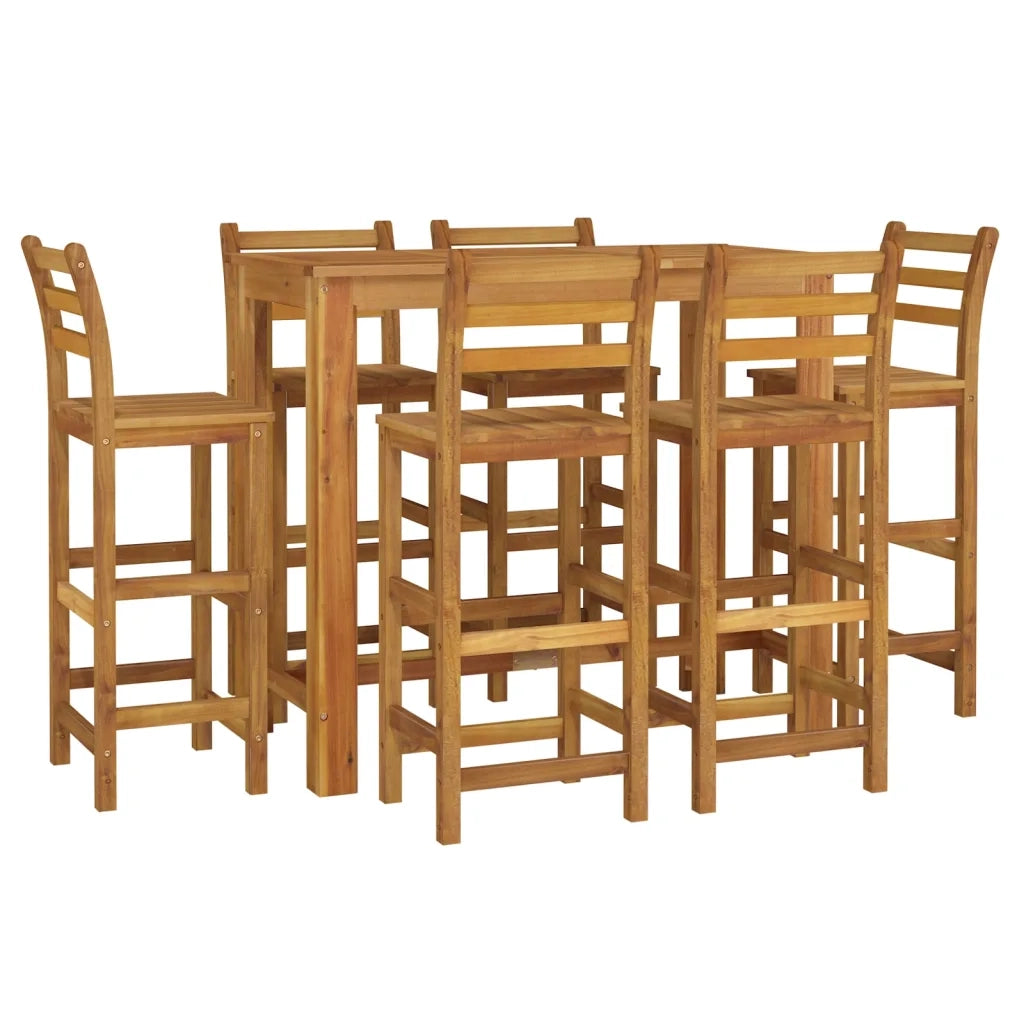 Set da Bar da Giardino 7 pz in Legno Massello di Acacia 3154397