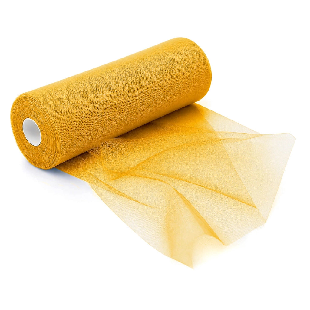Rotolo Tulle Limoges 30 Metri x 1,5 Metri per Decorazioni Matrimonio, Feste, Fiocchi, Allestimenti e Bomboniere Oro