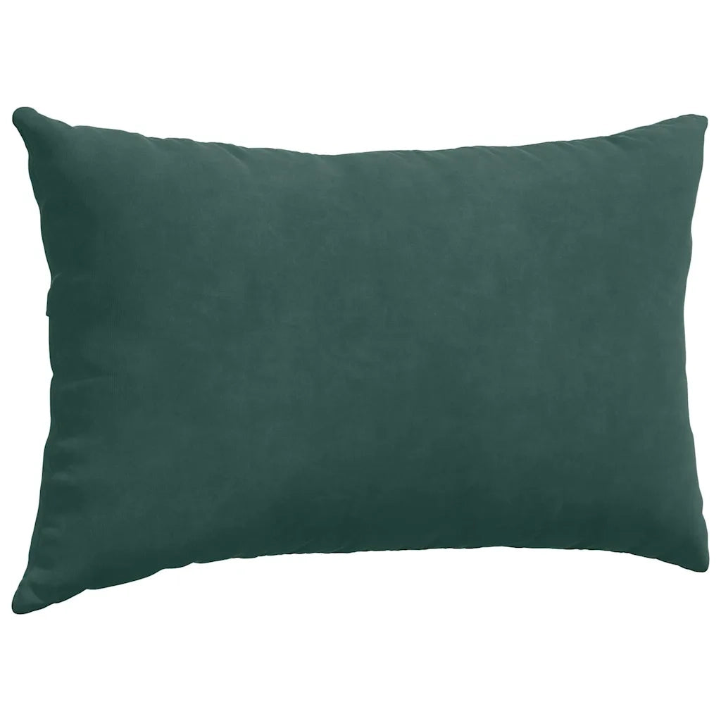 Cuscini da Divano 2 pz-Set di 2 Cuscini per Sofa Verde scuro 50 x 30 cm Tessuto in Cords 883465