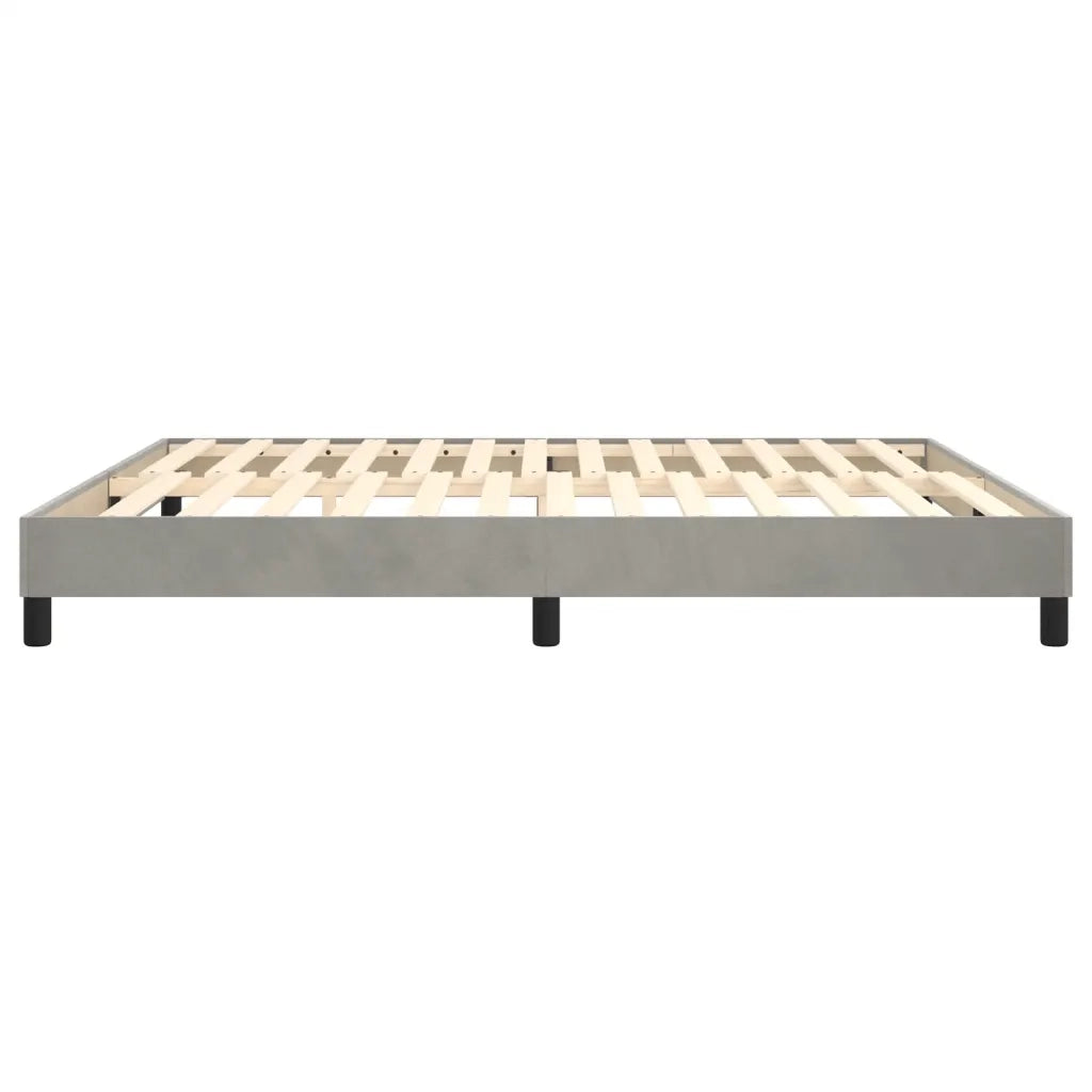 Struttura Letto a Rete a Molle-Giroletto Grigio Chiaro 160x200 cm Velluto 178938
