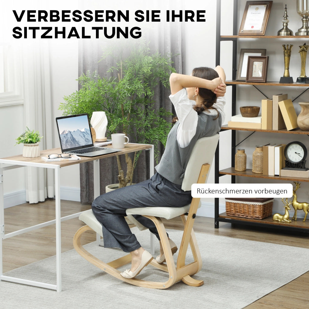 Sedia ergonomica a ginocchia ¨C Minimal ¨C crema