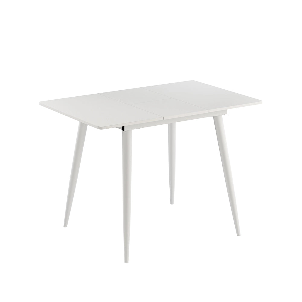 Vicco Tavolo da pranzo Bianco 80 x 70 cm Estensibile