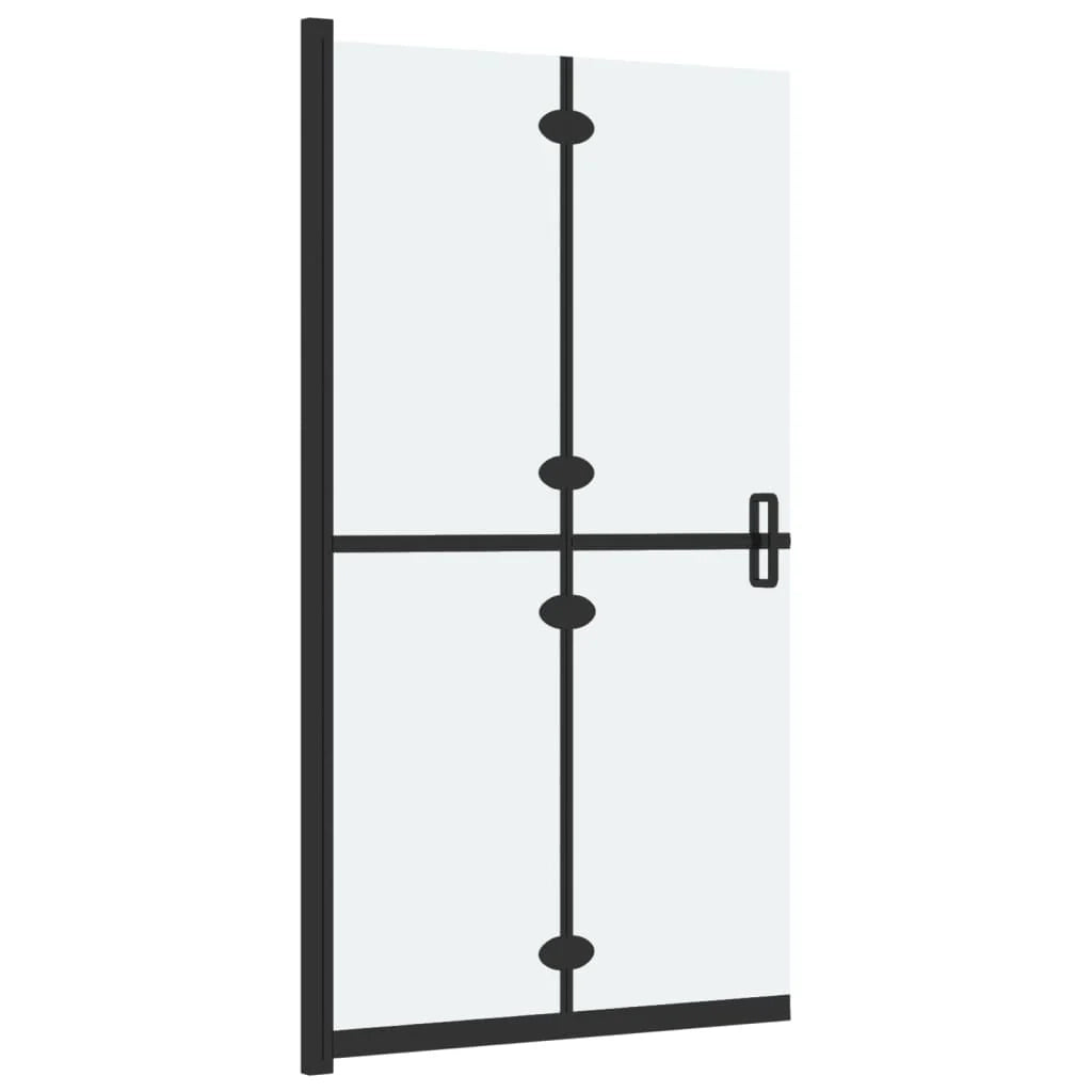 Parete doccia pieghevole divisorio per vasca da bagno accessorio per il bagno box doccia arredamento per la casa vetro ESG 100x190 cm satinato 02_0002174