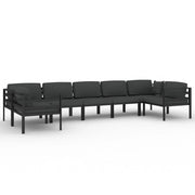 Set di mobili da giardino per esterni 7 pezzi con cuscini alluminio antracite 02_0017064