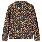 Camicia da Bambina con Colletto Fascia Blu Marino 140 13958