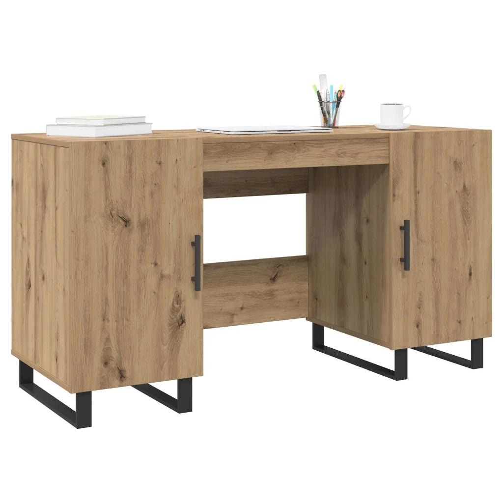 Scrivania rovere artigianale 140 x 50 x 75 cm Legno multistrato 879529