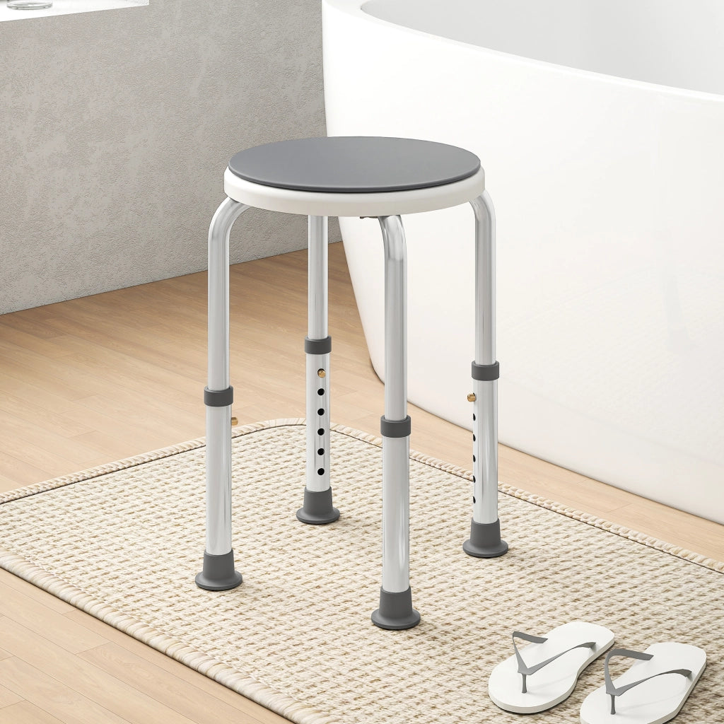 Sgabello da doccia regolabile girevole 360¡ã ¨C zephmum ¨C alluminio antiscivolo