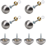 Set di viti a specchio 20 pezzi - Raccordo a zinkatura 18mm - Coppe decorative - Resistenti alla corrosione - Facili da installare - Superficie satinata - Fissaggio a specchio