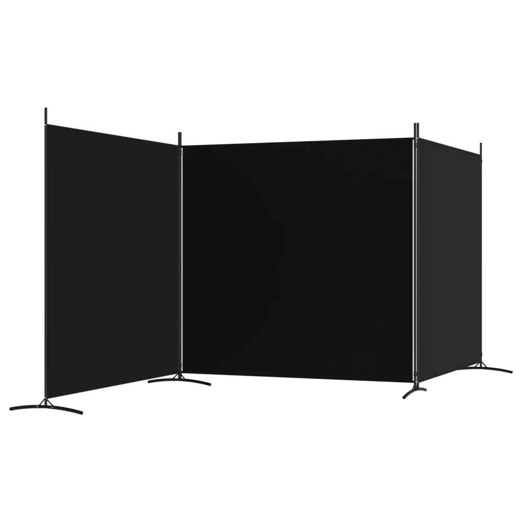 Divisorio a 3 Pannelli Nero 525x180cm in Tessuto 350281