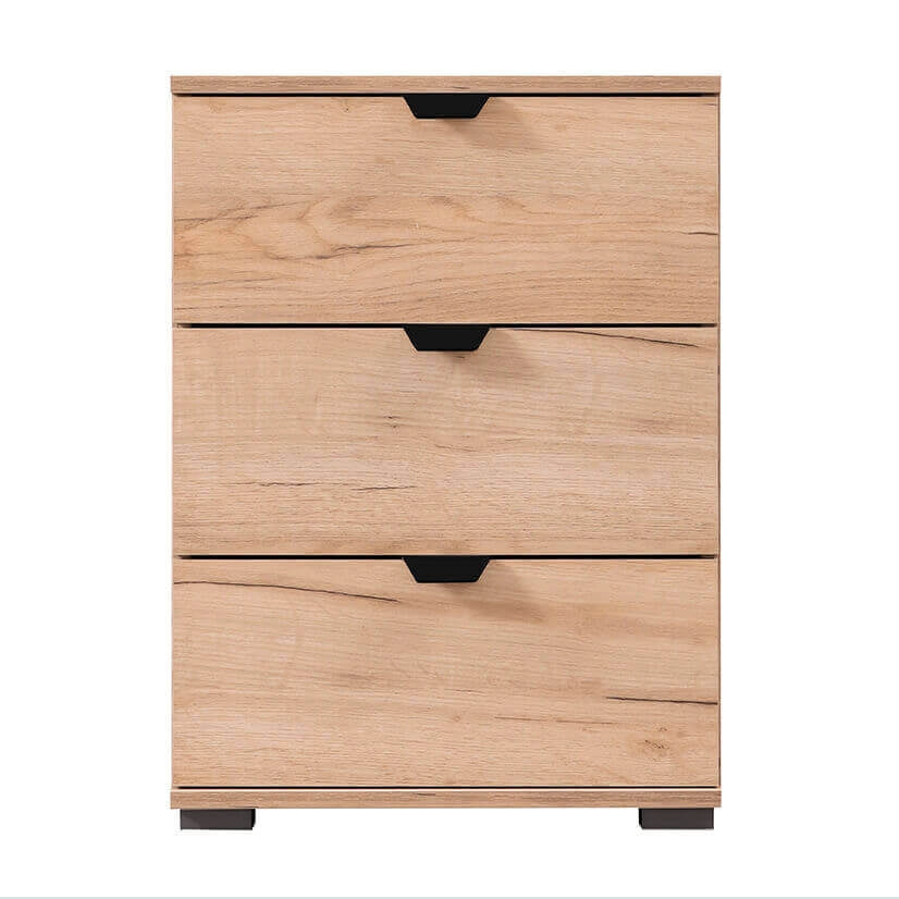 comodino moderno 3 cassetti cm 45x40x63 h - PLUS