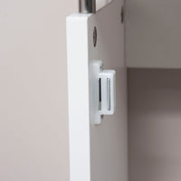 Copritermosifone a Doghe 90x18x84 cm in MDF e Acciaio Bianco