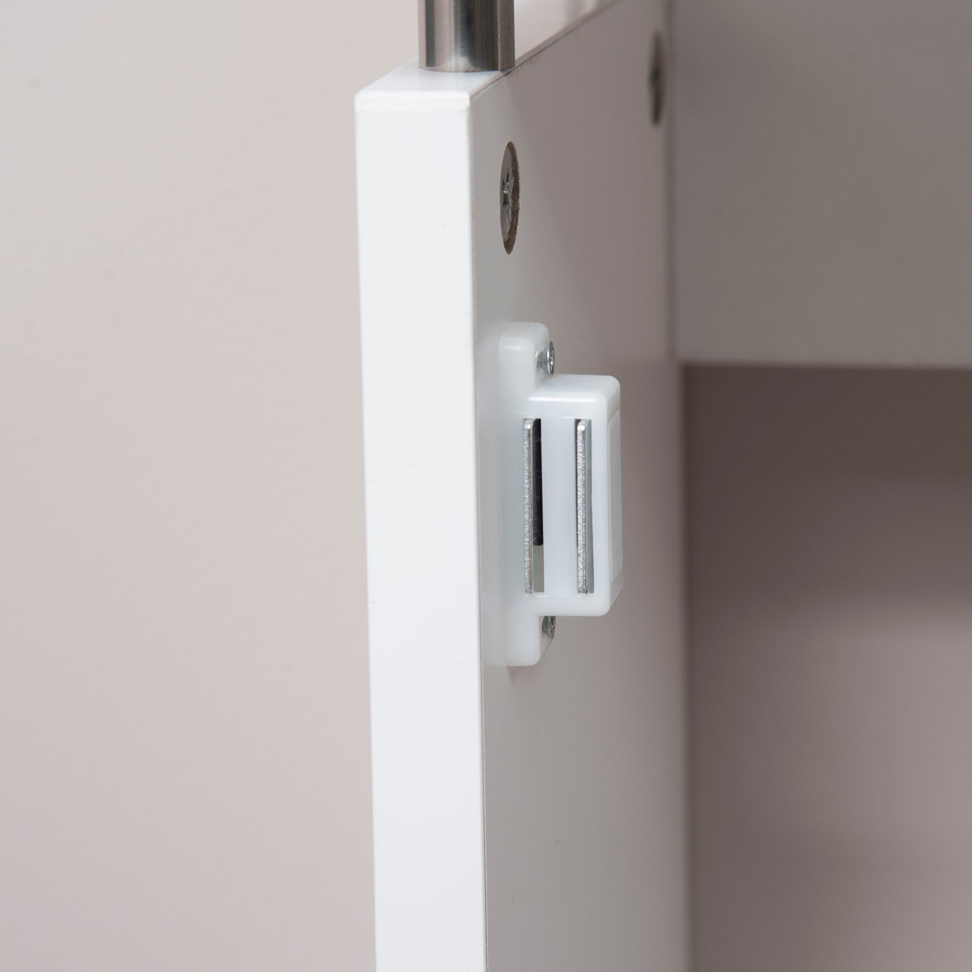 Copritermosifone a Doghe 90x18x84 cm in MDF e Acciaio Bianco