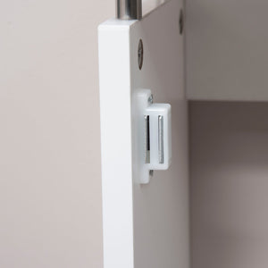 Copritermosifone a Doghe 90x18x84 cm in MDF e Acciaio Bianco