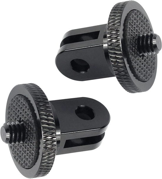 Adattatore per Montaggio Mini Tripode - 2 Pezzi - 1/4 Pollici - Montaggio per Accessori di Stativo - Adatto per Fotocamere