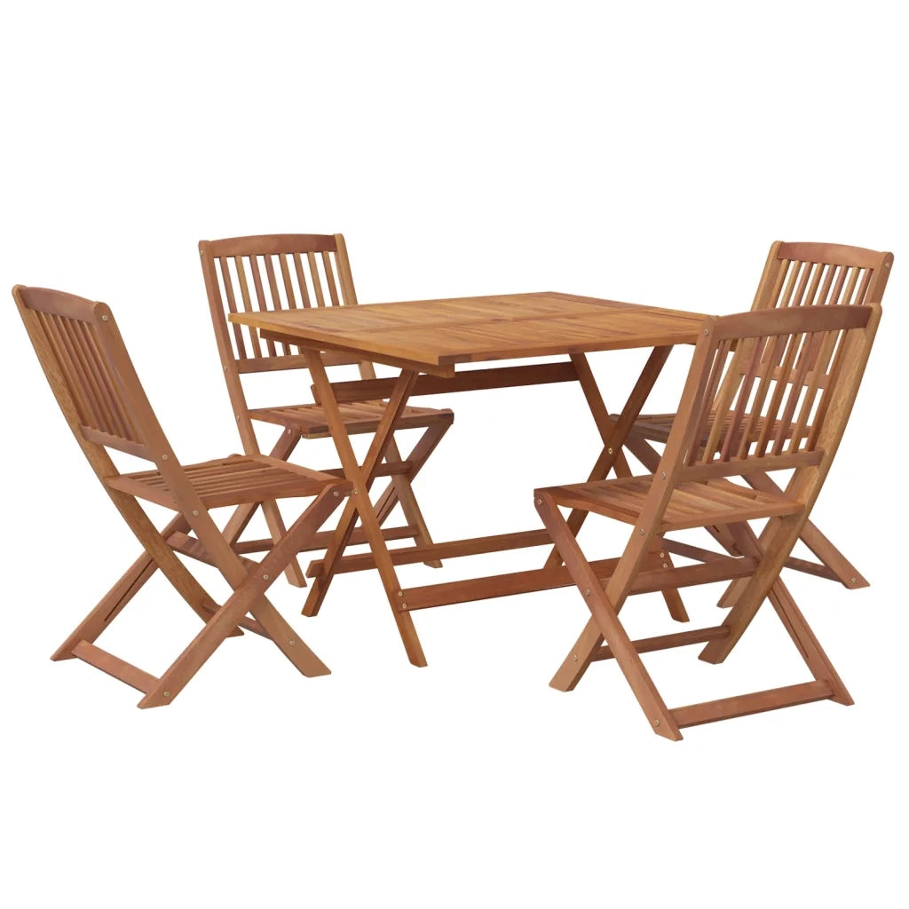 Set da Pranzo per Giardino 5 pz in Legno Massello di Acacia 3152900