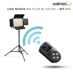 Niova 900 Plus Bi Colour con stativo per luci, luce LED a pannello dimmerabile, treppiedi con smorzamento a molla, luce da studio con telecomando