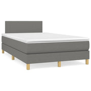 Giroletto a Molle con Materasso Grigio Scuro 120x190cm Tessuto