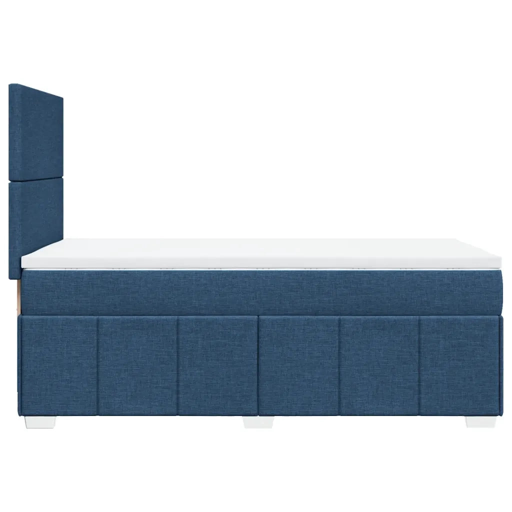 vidaXL Giroletto a Molle con Materasso Blu 100x200 cm in Tessuto
