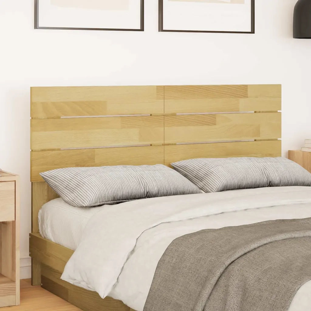 vidaXL Testiera 120 cm in Legno Massello di Rovere