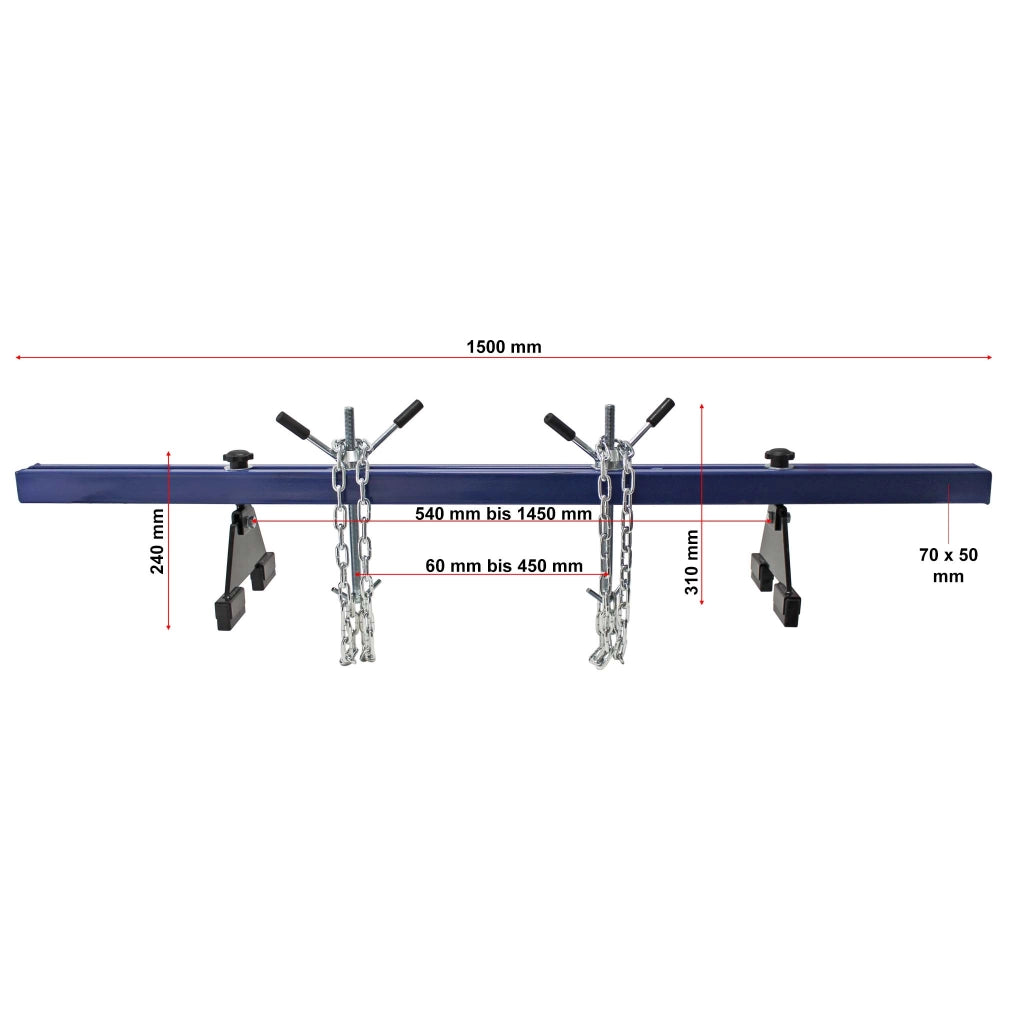 Ponte motore con portata max di 500 kg, traversa per sollevamento per riparazioni di motori