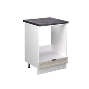 Mobile per forno da incasso Fame-Line GrigioBeige/Bianco 60 cm, PL Antracite Vicco