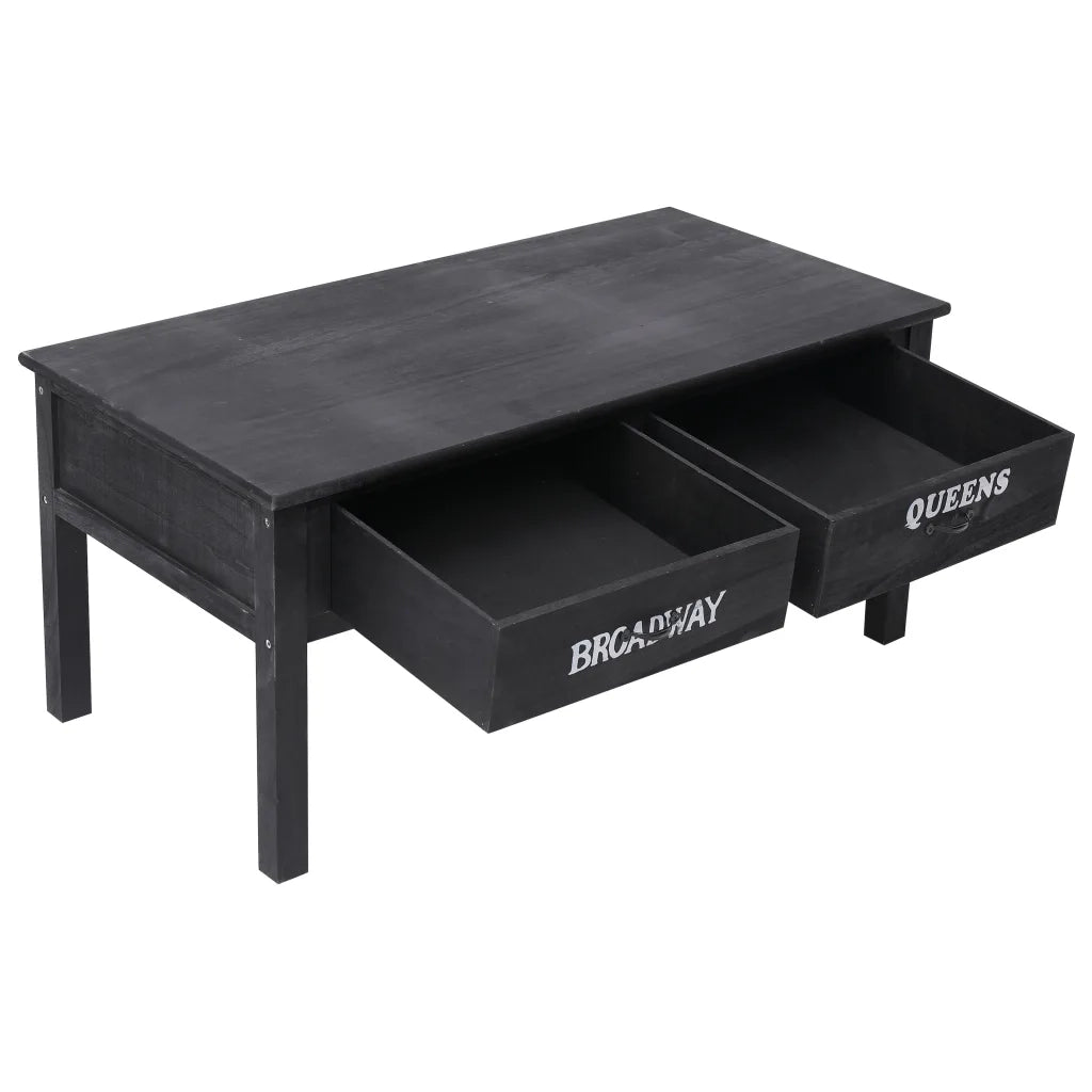 Tavolino da CaffÃ¨ Nero 100x50x45 cm in Legno cod mxl 25102