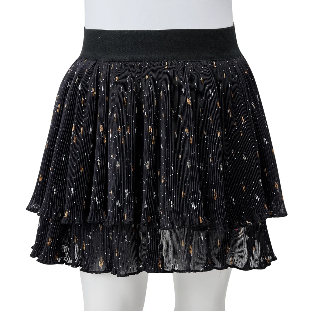 Gonna da Bambina a Strati con Design Arricciatura Nera 92 CFW2642453
