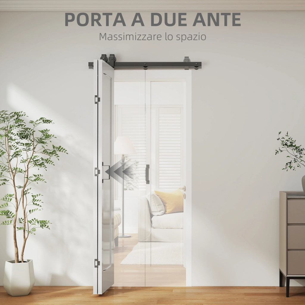 Porta Scorrevole a Libro ¨C Minimal ¨C Bianco 90x210 cm