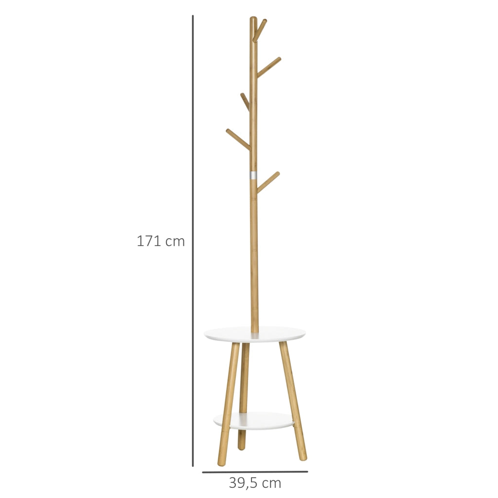Appendiabiti con ripiani ¨C zephmum ¨C legno di bamb¨´ naturale 39.5x39.5x171 cm