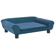 Cuccia per cani con cesto divano confortevole 70 x 48 x 22 cm velluto blu 02_0042883