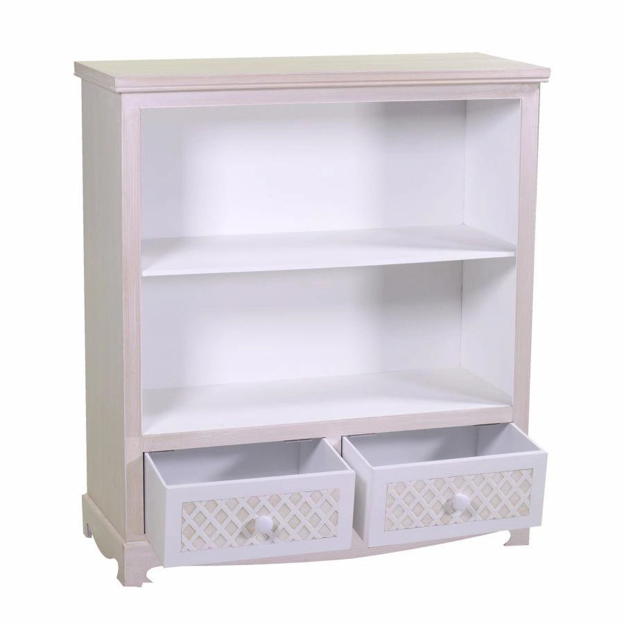 Mobile lubecca libreria 2 piani+2 cassetti cm 85x35h95