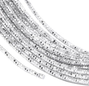 Filamento in Alluminio 2 mm - Tessuto Argento - Lunghezza 10 m - Taglio Diamantato - Utilizzato per Creare Gioielli - Tessuto per Lavori Artigianali