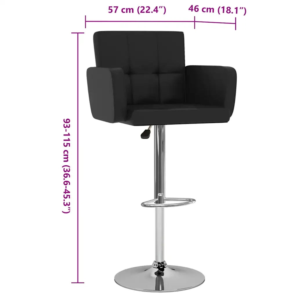 Sgabelli da Bar 2 pz Neri in Similpelle cod mxl 55718