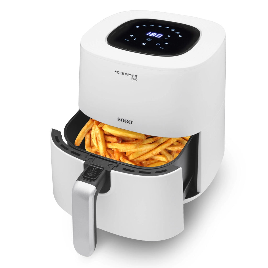 Friggitrice ad aria calda 5,5L senza olio, display LED touch, 8 programmi preimpostati, timer 60min temperatura 80-200°C - SOGO