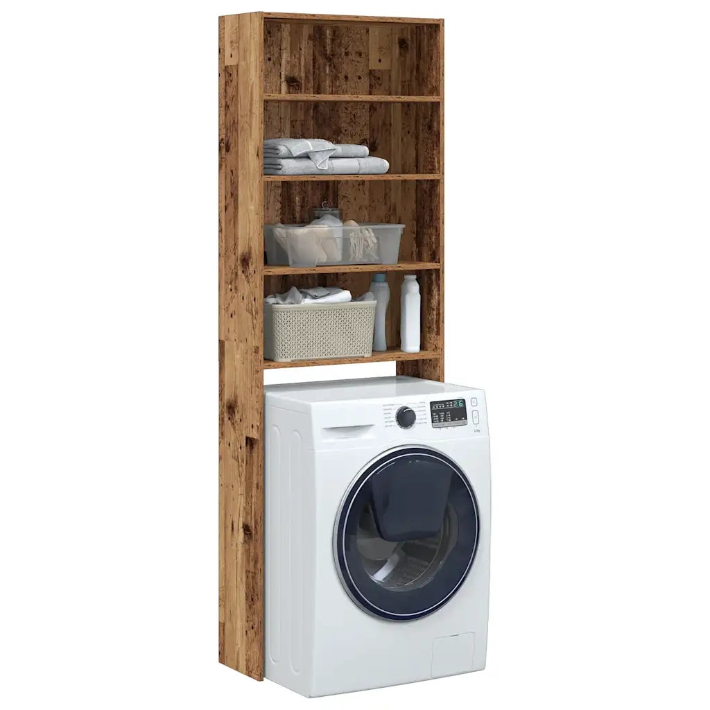 Mobile per Lavatrice Legno Antico 64x24x190 cm CFW1317130